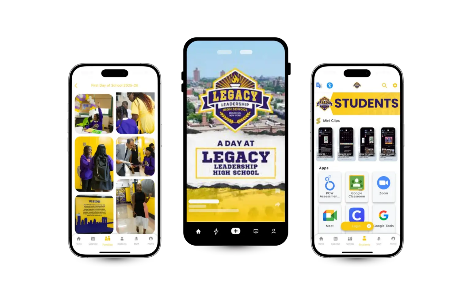 Legacy Leadership School app design
